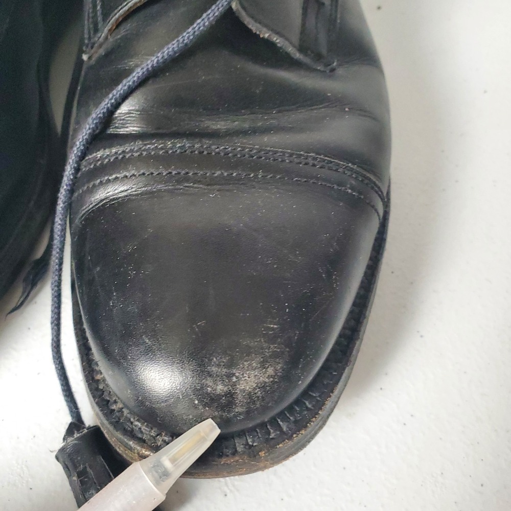Polo Ralph Lauren Cap Toe  Ankle Boots Mens 9 D Black Lace Up Made In England - Picture 14 of 16
